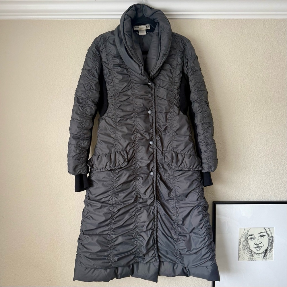 Issey Miyake Charcoal Puffer Coat